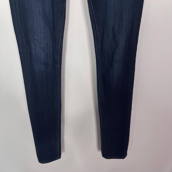 AG Adriano Goldschmied Womens 24 The Middi Mid Rise Legging Jeans in Dark Wash - Picture 4 of 9